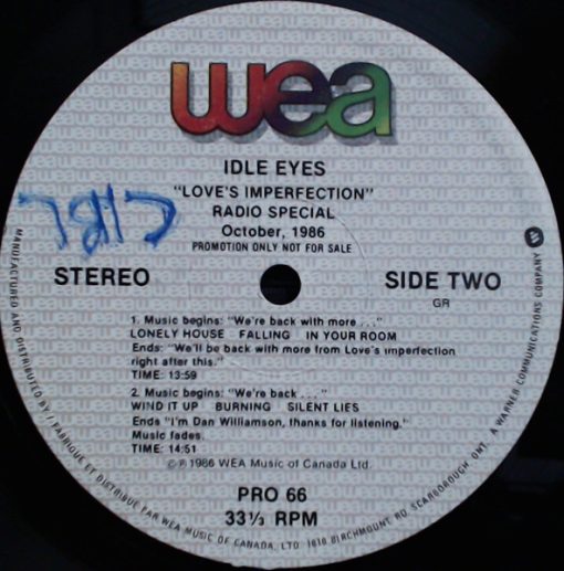 Idle Eyes - Love's Imperfection Radio Special (12", Promo) (Mint (M))