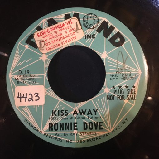 Ronnie Dove - Kiss Away (7", Single, Promo) (Near Mint (NM or M-))