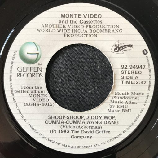 Monte Video & The Cassettes - Shoop Shoop Diddy Wop Cumma Cumma Wang Dang (7", Single) (Near Mint (NM or M-))