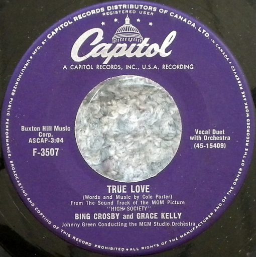 Bing Crosby - True Love / Well Did You Evah? (7", Single) (Near Mint (NM or M-))