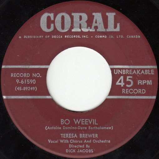 Teresa Brewer - Bo Weevil / A Tear Fell (7") (Near Mint (NM or M-))