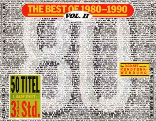 Various - The Best Of 1980-1990 Vol. II (3xCD, Comp) (Near Mint (NM or M-))