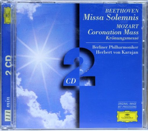 Ludwig van Beethoven, Wolfgang Amadeus Mozart - Berliner Philharmoniker, Herbert von Karajan - Missa Solemnis / Coronation Mass  (2xCD, Comp, RE, RM) (Near Mint (NM or M-))