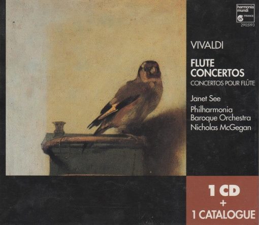 Antonio Vivaldi - Janet See , Flute, Philharmonia Baroque Orchestra, Nicholas McGegan - Flute Concertos (CD, Album, RE, RP) (Near Mint (NM or M-))