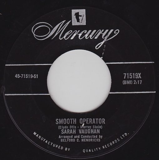 Sarah Vaughan - Smooth Operator / Maybe It's Because (I Love You Too Much) (7", Single) (Near Mint (NM or M-))