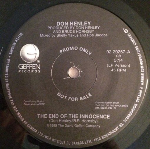 Don Henley - The End Of The Innocence (7", Promo) (Near Mint (NM or M-))