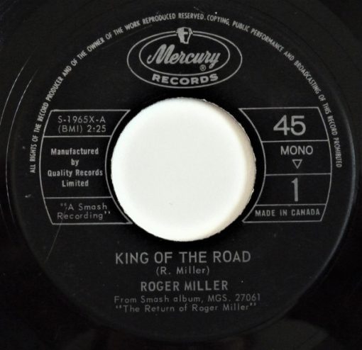 Roger Miller - King Of The Road (7", Single, Mono) (Very Good Plus (VG+))