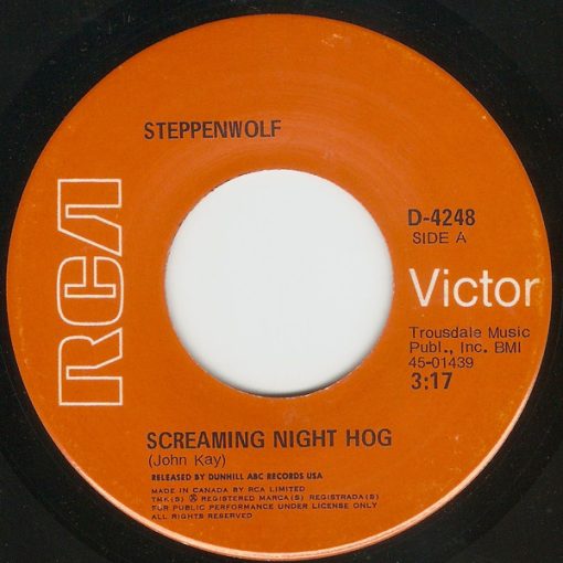 Steppenwolf - Screaming Night Hog / Spiritual Fantasy (7", Single) (Near Mint (NM or M-))