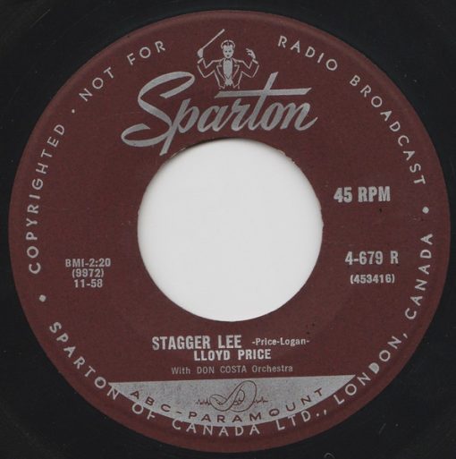 Lloyd Price With Don Costa Orchestra - Stagger Lee (7", Single) (Very Good Plus (VG+))