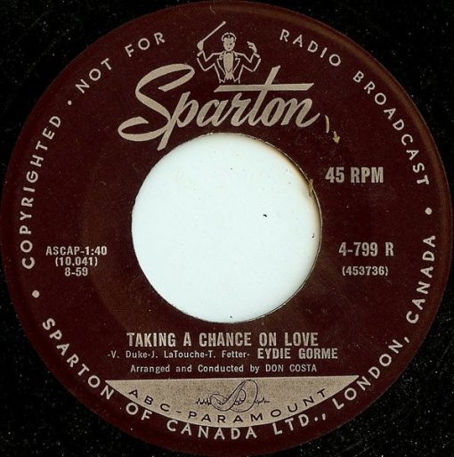 Eydie Gormé - Taking A Chance On Love (7") (Very Good Plus (VG+))