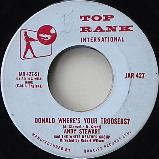 Andy Stewart And The White Heather Group - Donald Where's Your Troosers? (7", Single) (Near Mint (NM or M-))