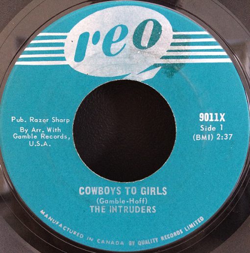 The Intruders - Cowboys To Girls / Turn The Hands Of Time (7") (Near Mint (NM or M-))