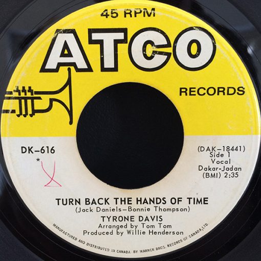 Tyrone Davis - Turn Back The Hands Of Time (7", Single) (Very Good Plus (VG+))