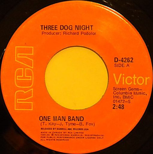 Three Dog Night - One Man Band (7", Single) (Near Mint (NM or M-))