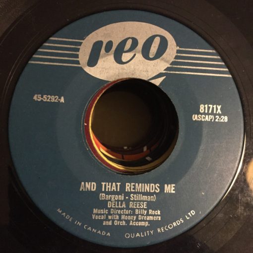 Della Reese - And That Reminds Me / I Cried For You (7") (Near Mint (NM or M-))