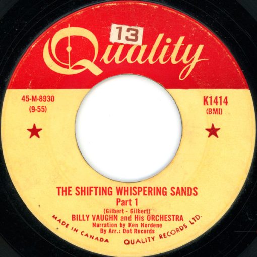 Billy Vaughn And His Orchestra - The Shifting Whispering Sands (7", Single) (Near Mint (NM or M-))