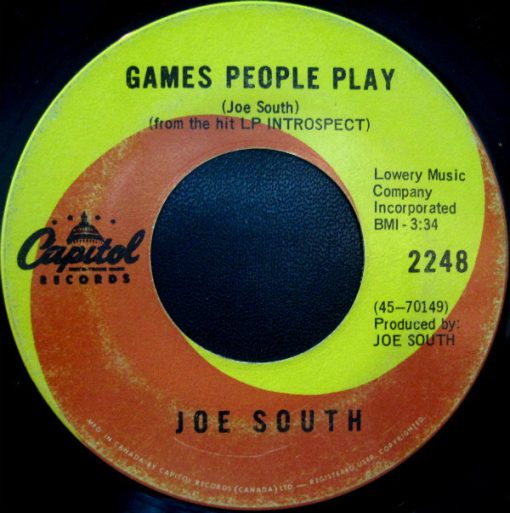 Joe South - Games People Play (7", Single) (Very Good Plus (VG+))