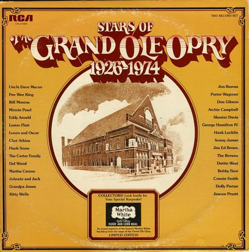 Various - Stars Of The Grand Ole Opry 1926-1974 (2xLP, Comp, Ltd, Ora) (Mint (M))