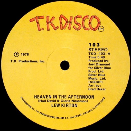 Lew Kirton - Heaven In The Afternoon (12") (Mint (M))