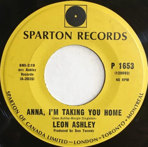 Leon Ashley - Anna, I'm Taking You Home / Curtain Of Sadness  (7", Single) (Very Good Plus (VG+))