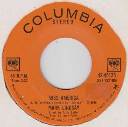 Mark Lindsay - Miss America / Smalltown Woman (7") (Very Good Plus (VG+))