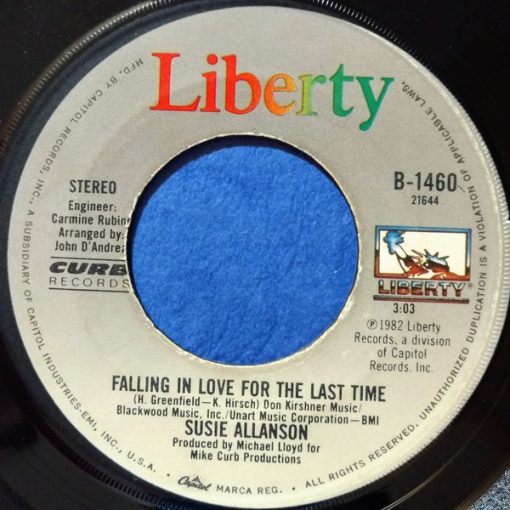 Susie Allanson - Falling In Love For The Last Time / Wasn't That Love  (7", Single) (Very Good (VG))