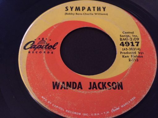 Wanda Jackson - Sympathy (7", Single) (Very Good Plus (VG+))