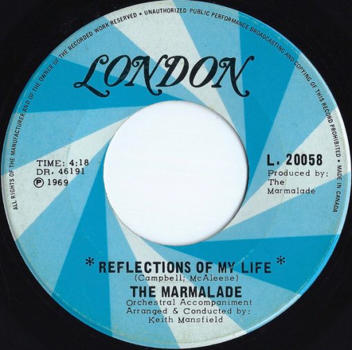 The Marmalade - Reflections Of My Life (7", Single) (Near Mint (NM or M-))