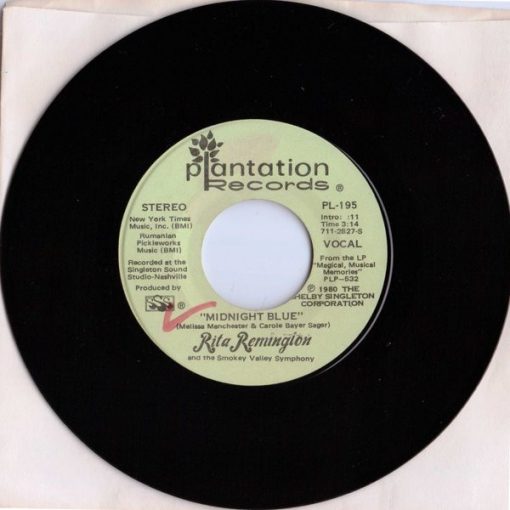 Rita Remington And The Smokey Valley Symphony - Midnight Blue (7") (Very Good Plus (VG+))