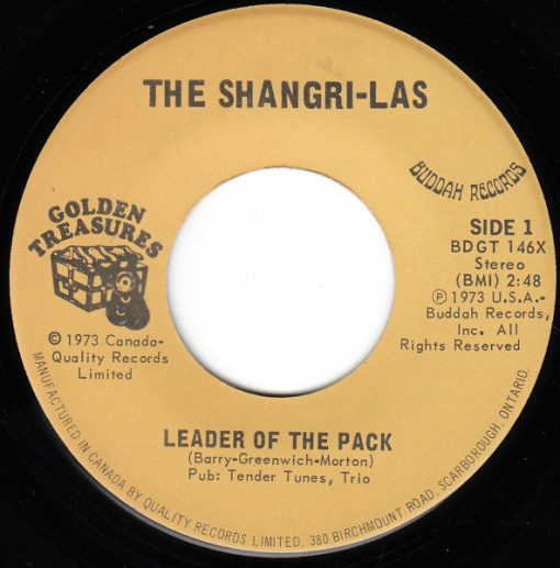 The Shangri-Las - Leader Of The Pack / Remember (Walkin' In The Sand) (7", Single) (Near Mint (NM or M-))