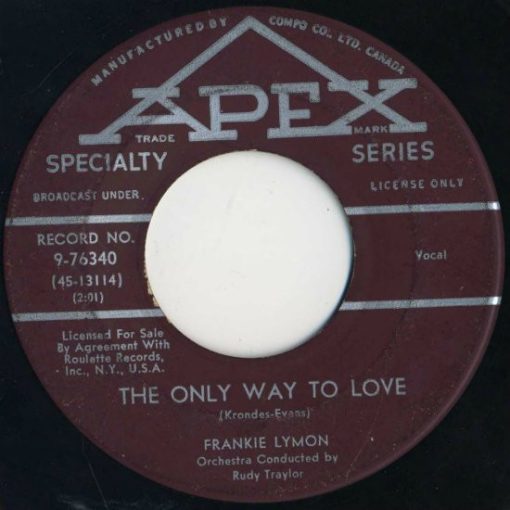 Frankie Lymon - The Only Way To Love (7") (Very Good Plus (VG+))