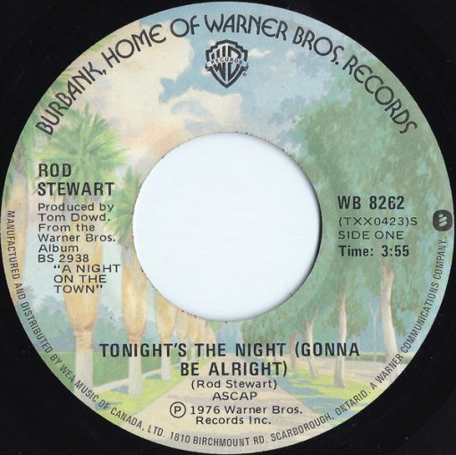 Rod Stewart - Tonight's The Night (Gonna Be Alright) (7", Single, Lon) (Near Mint (NM or M-))