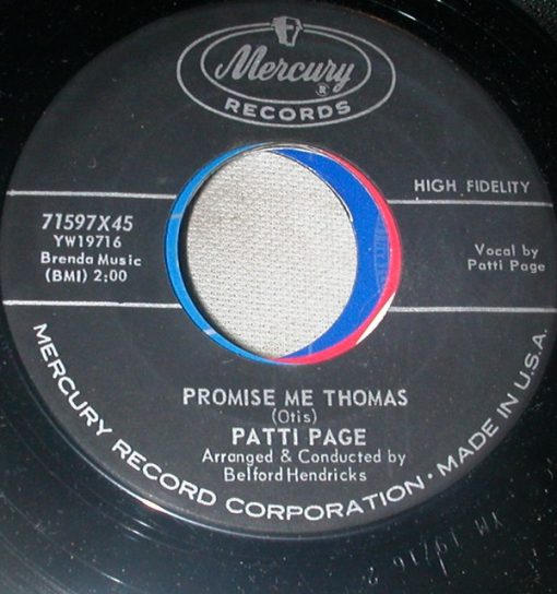 Patti Page - Promise Me Thomas / Two Thousand, Two Hundred, Twenty-Three Miles (7") (Near Mint (NM or M-))