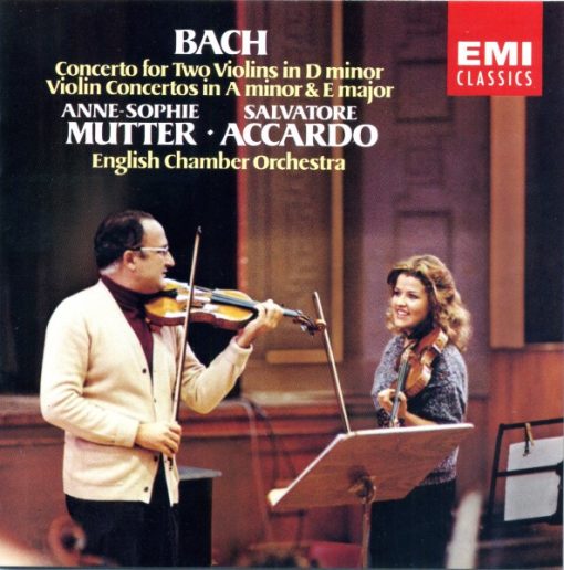 Johann Sebastian Bach, Anne-Sophie Mutter, Salvatore Accardo, English Chamber Orchestra - Concerto For Two Violins In D Minor / Violin Concertos In A Minor & E Major (CD, RP) (Near Mint (NM or M-))