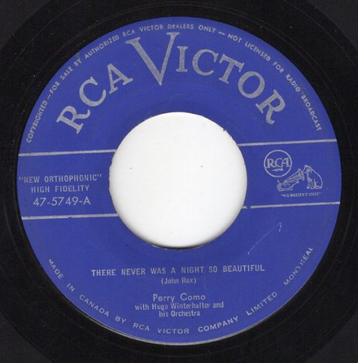 Perry Como - There Was Never A Night So Beautiful / Hit And Run Affair (7", Single) (Near Mint (NM or M-))