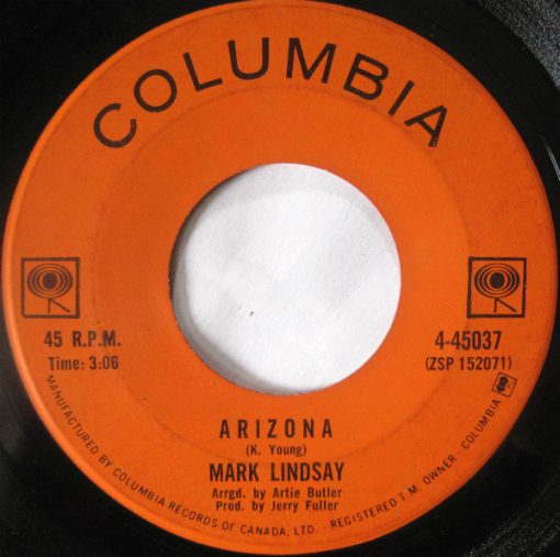 Mark Lindsay - Arizona (7", Single) (Near Mint (NM or M-))