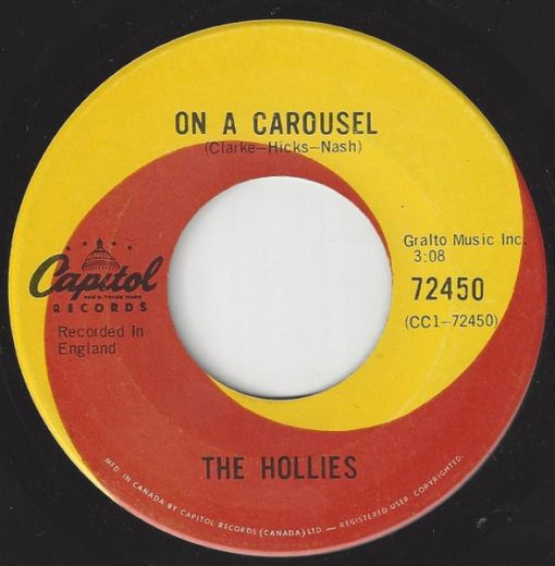 The Hollies - On A Carousel (7", Single) (Very Good Plus (VG+))