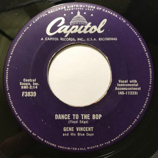 Gene Vincent & His Blue Caps - Dance To The Bop / I Got It (7", Single) (Near Mint (NM or M-))