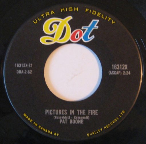 Pat Boone - Pictures In The Fire (7", Single) (Near Mint (NM or M-))