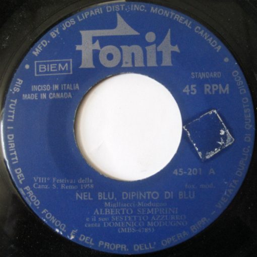 Domenico Modugno - Nel Blu, Dipinto Di Blu (7", Single) (Near Mint (NM or M-))