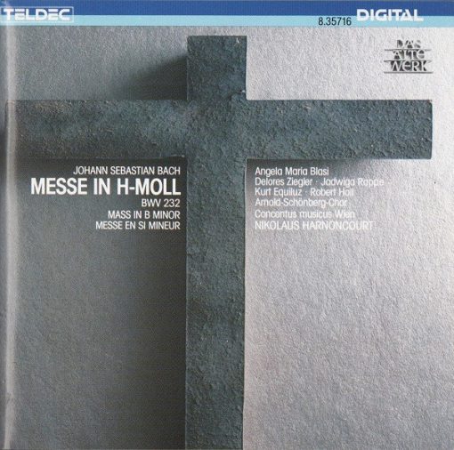 Johann Sebastian Bach / Angela Maria Blasi, Delores Ziegler, Jadwiga Rappé, Kurt Equiluz, Robert Holl, Arnold Schoenberg Chor, Concentus Musicus Wien, Nikolaus Harnoncourt - Messe In H-Moll / Mass In B-Minor / Messe En Si-Mineur BWV 232 (2xCD, Album) (Near Mint (NM or M-))