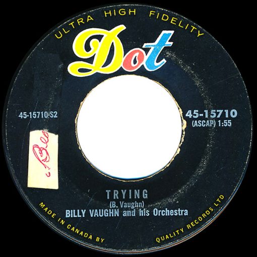 Billy Vaughn And His Orchestra - Trying / Tumbling Tumbleweeds (7", Single) (Near Mint (NM or M-))