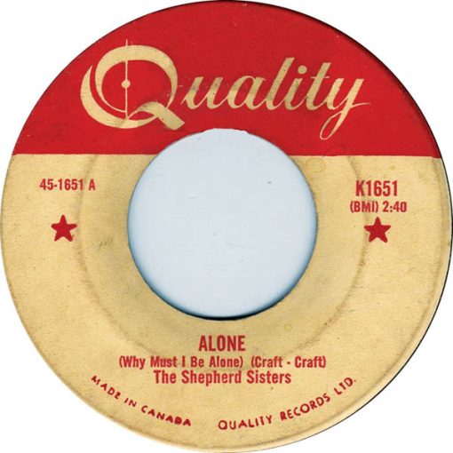 The Shepherd Sisters - Alone (Why Must I Be Alone) (7", Single) (Near Mint (NM or M-))