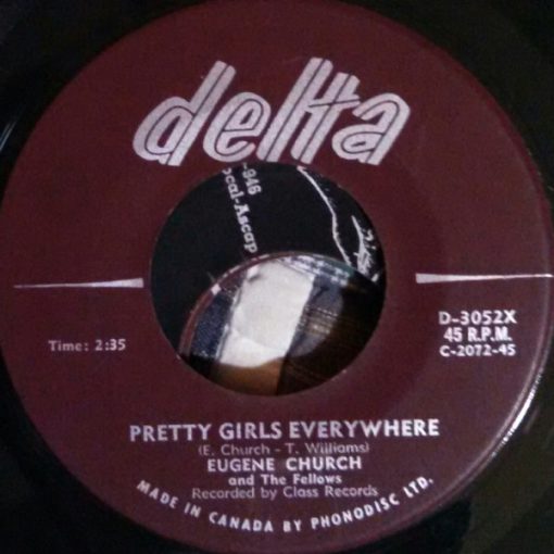 Eugene Church And The Fellows (6) - Pretty Girls Everywhere / For The Rest Of My Life (7", Single) (Near Mint (NM or M-))