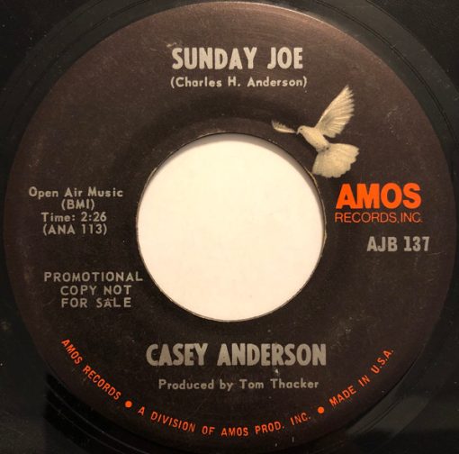 Casey Anderson (3) - Sunday Joe (7", Single, Mono, Promo) (Very Good Plus (VG+))