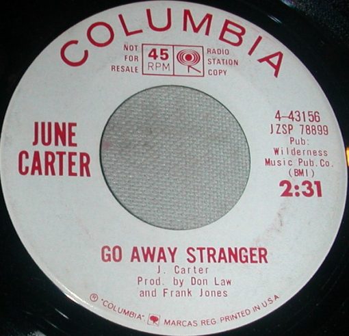 June Carter - Go Away Stranger / I Want You Again (7", Promo) (Very Good (VG))