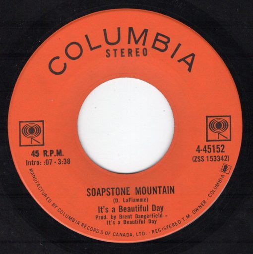 It's A Beautiful Day - Soapstone Mountain (7") (Near Mint (NM or M-))