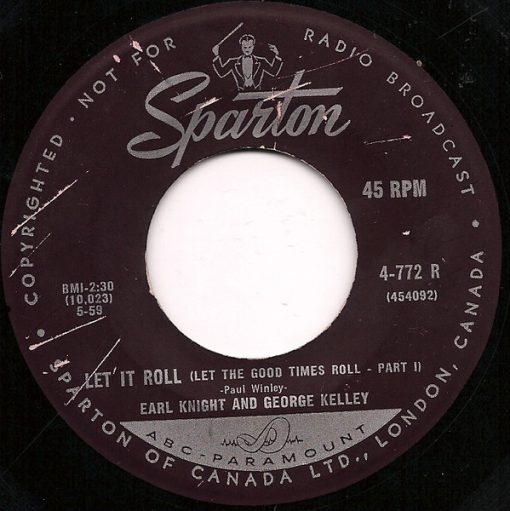 Earl Knight And George Kelly (4) - Let It Roll (Let The Good Times Roll) (7") (Very Good Plus (VG+))