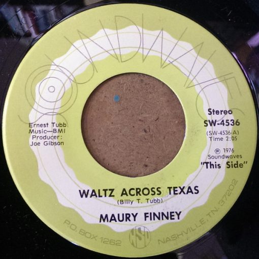 Maury Finney - Waltz Across Texas / Off And Running (7") (Very Good Plus (VG+))