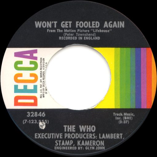 The Who - Won't Get Fooled Again (7", Single, Glo) (Near Mint (NM or M-))